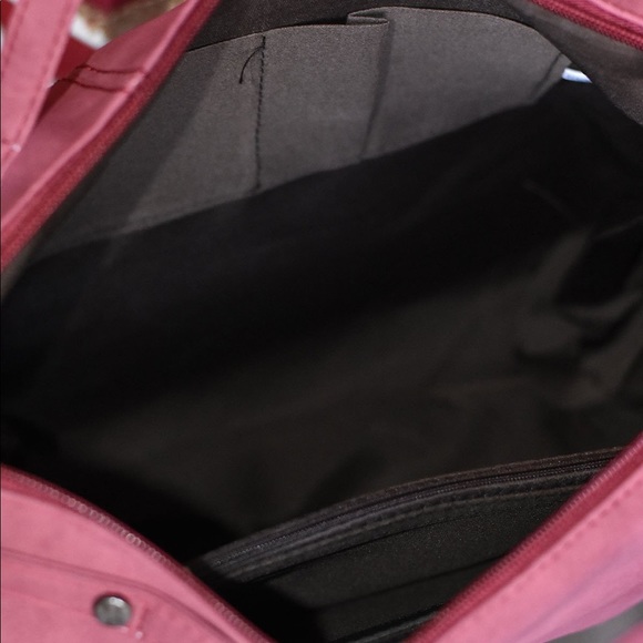 BLACK Faux Suede Studded Bag - Picture 6 of 7